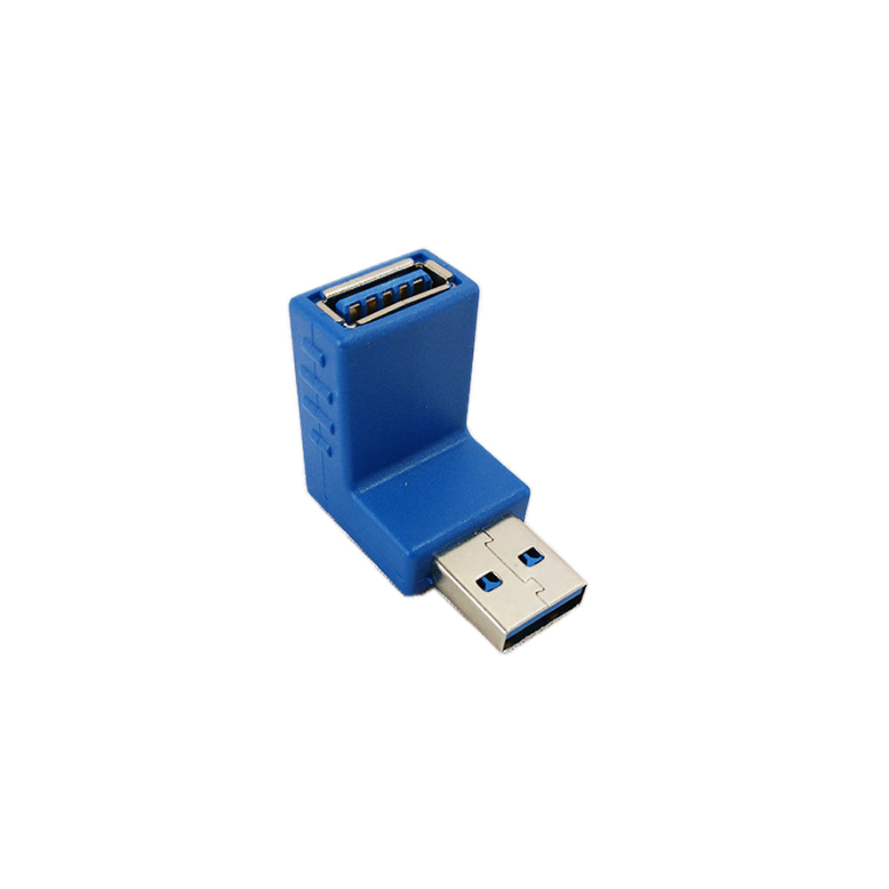 USB 3.0 A Male to A Female 270 Degree Adapter - Blue