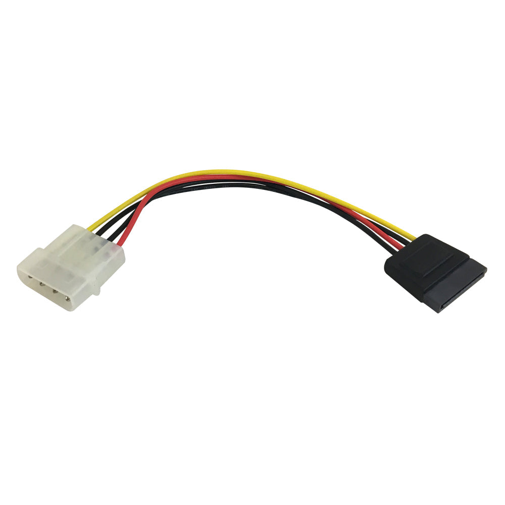 6 inch 4 pin Power to 15 pin SATA Power Cable