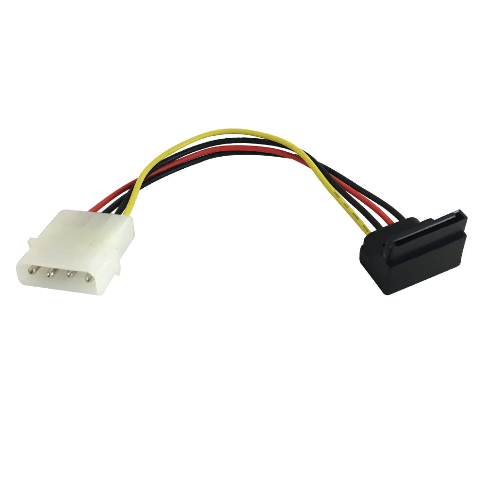 6 inch 4 pin Power to Right Angle 15 pin SATA Power Cable